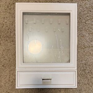 White Jewelry Organizer with Drawer